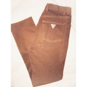 GUESS // HIGH WAIST BROWN JEANS